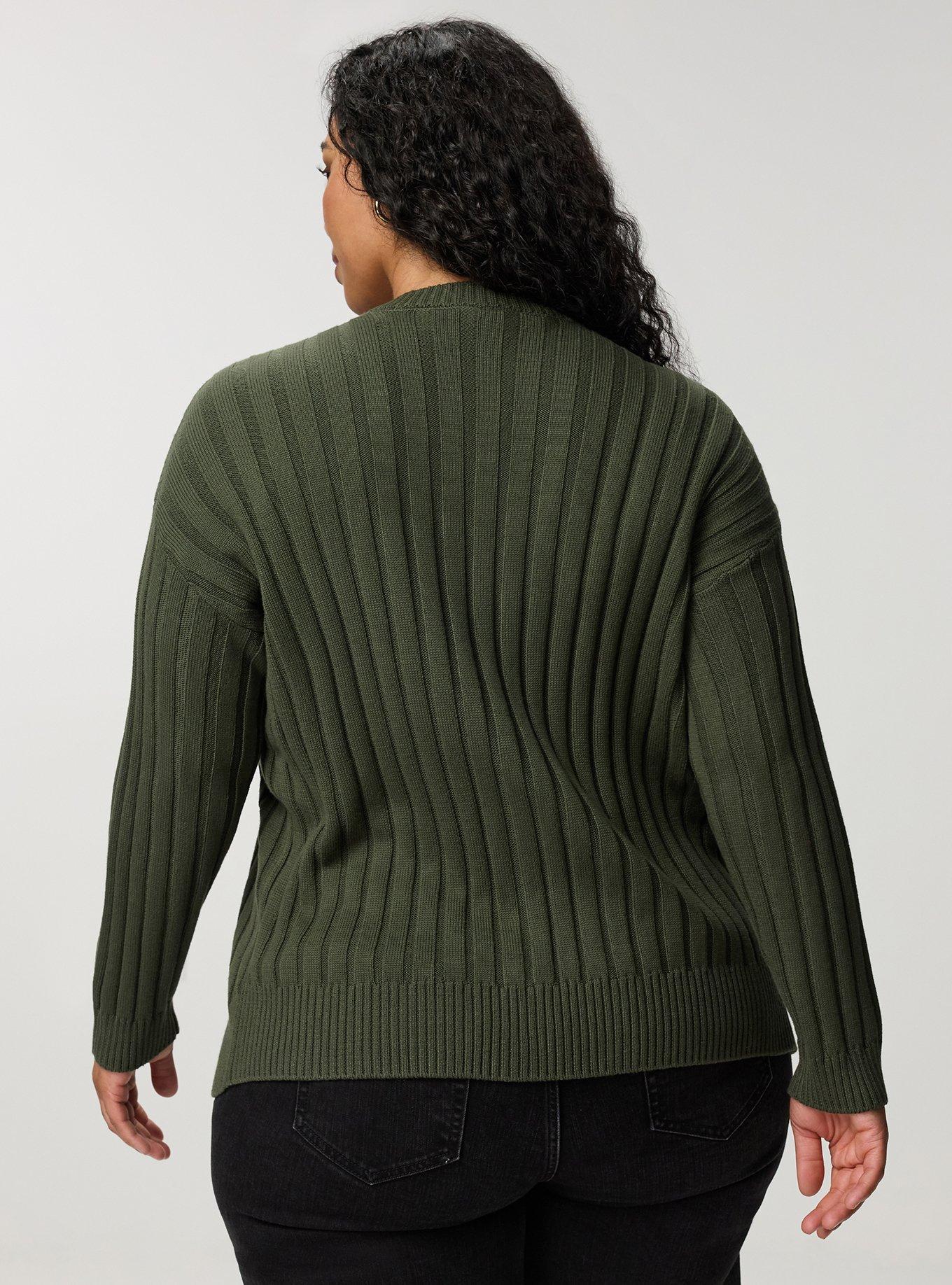 Ribbed Cardigan, DEEP DEPTHS, alternate