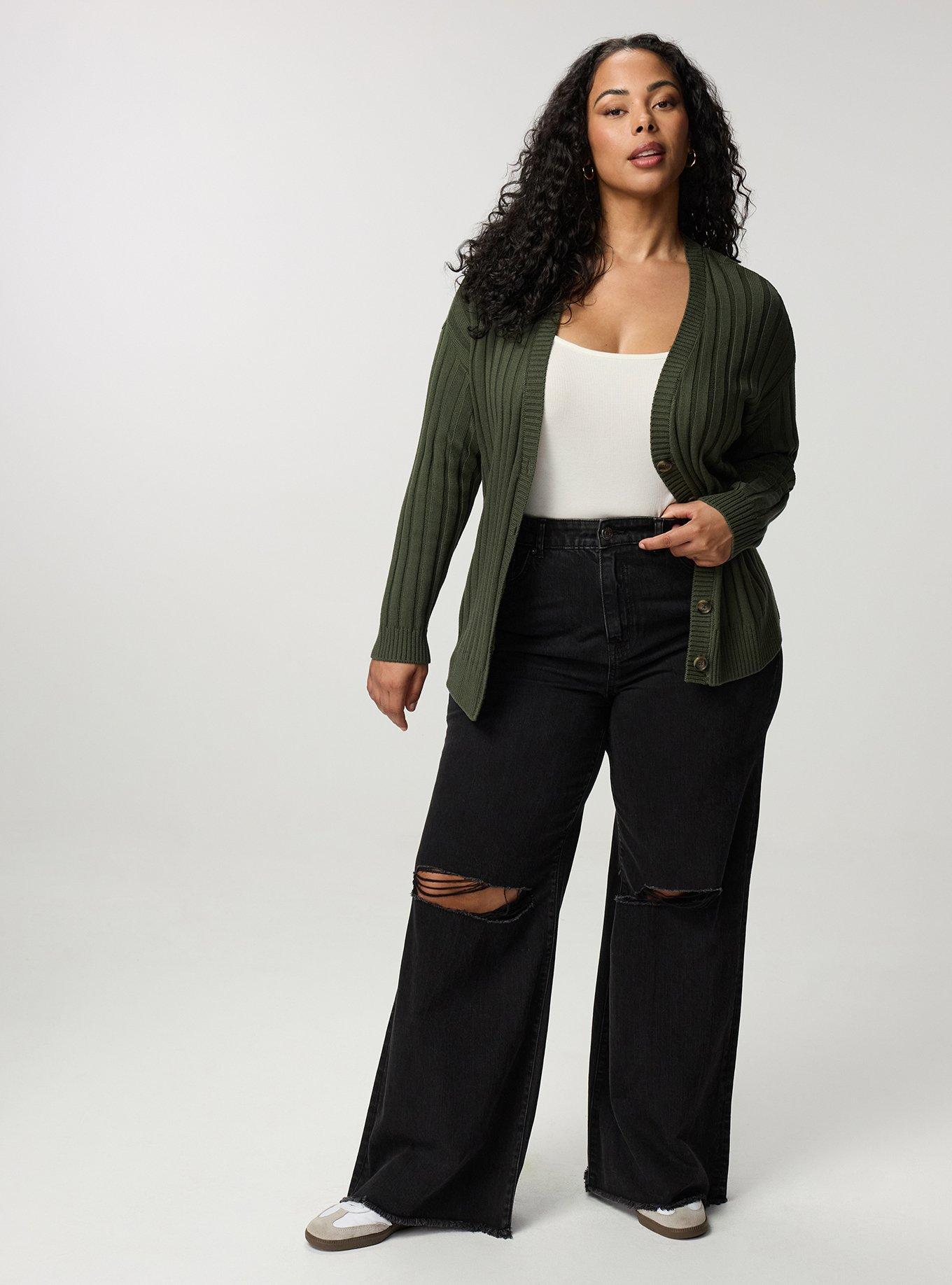 Ribbed Cardigan, DEEP DEPTHS, alternate