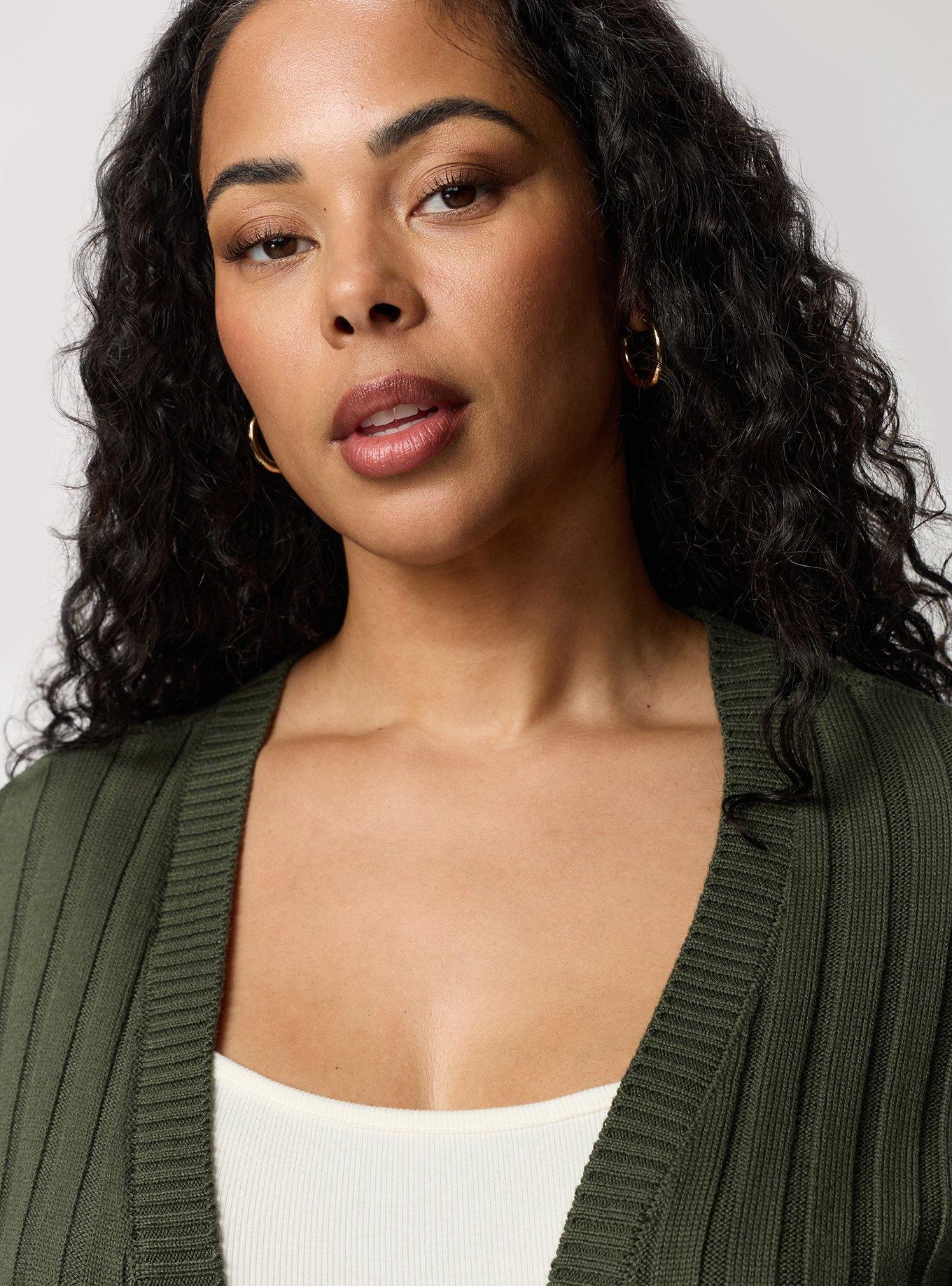 Ribbed Cardigan, DEEP DEPTHS, alternate