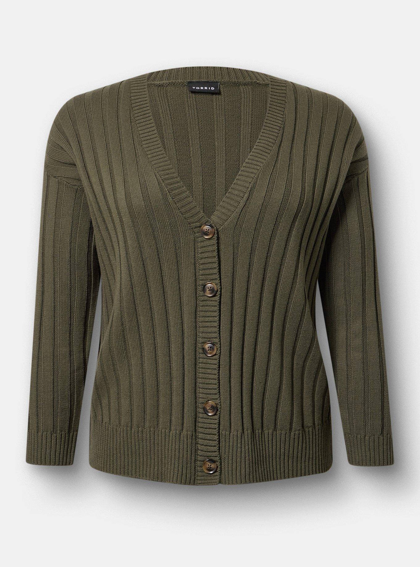 Ribbed Cardigan, DEEP DEPTHS, hi-res