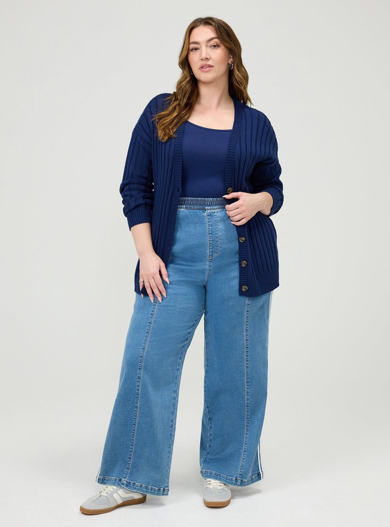 Ribbed Cardigan, MEDIEVAL BLUE, alternate