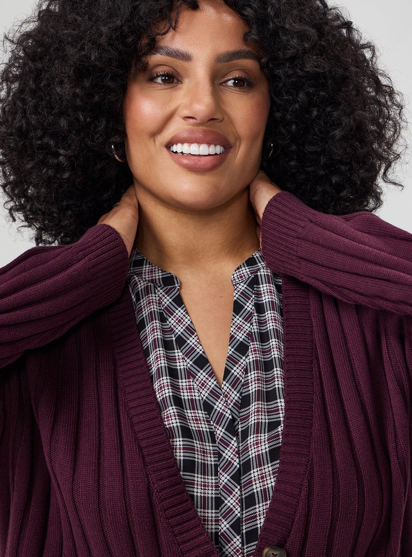 Ribbed Cardigan, WINETASTING, alternate