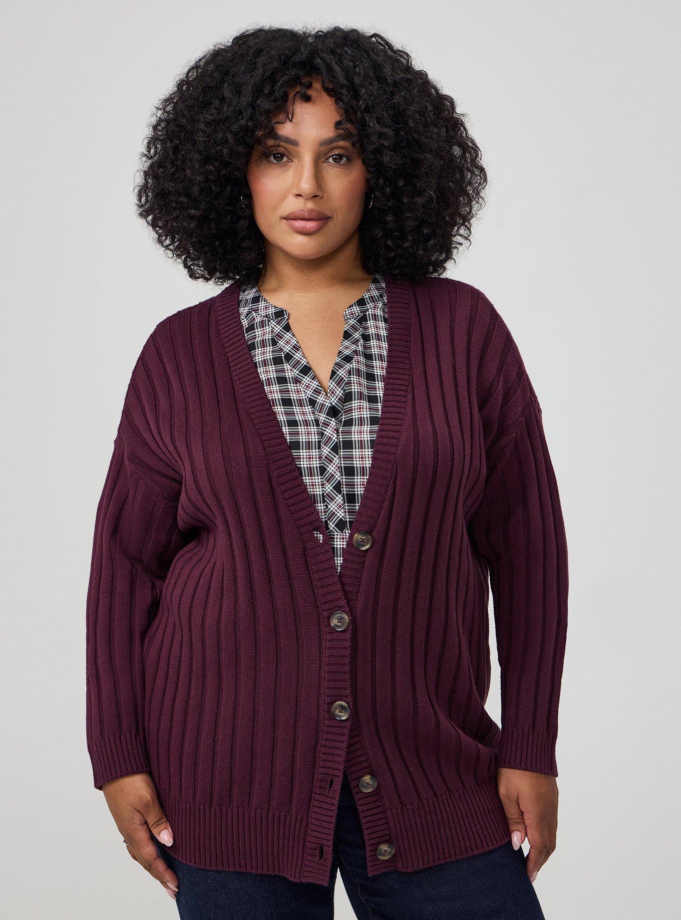 Ribbed Cardigan, WINETASTING, hi-res