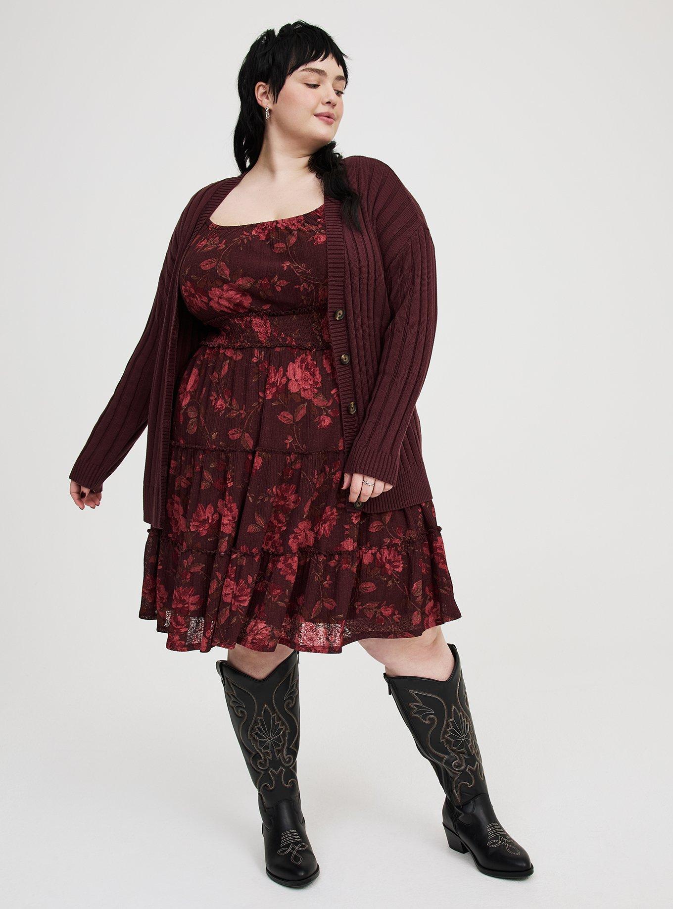 Rib Button-Front Cardigan