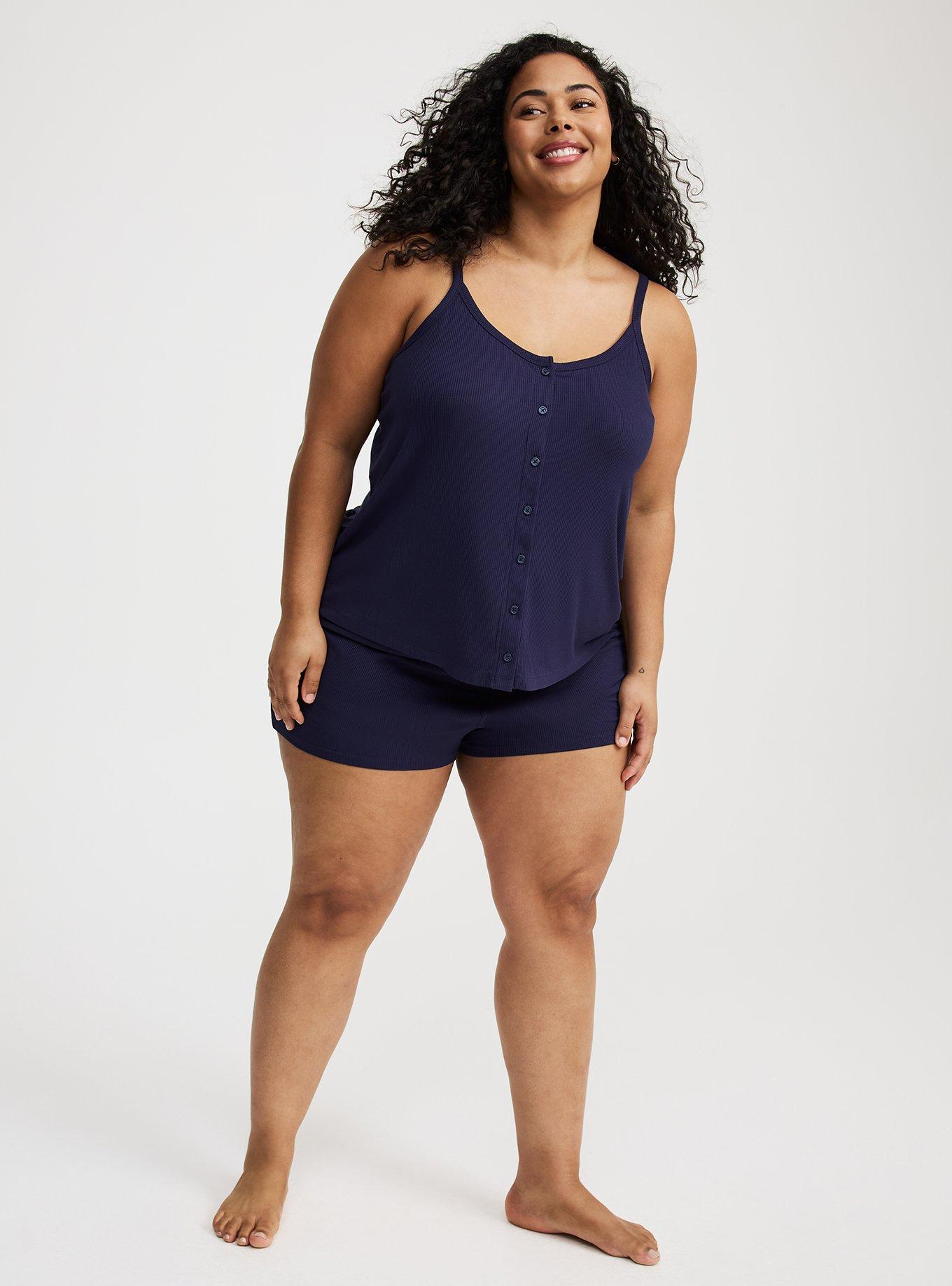 Super Soft Rib Button-Up Sleep Tank