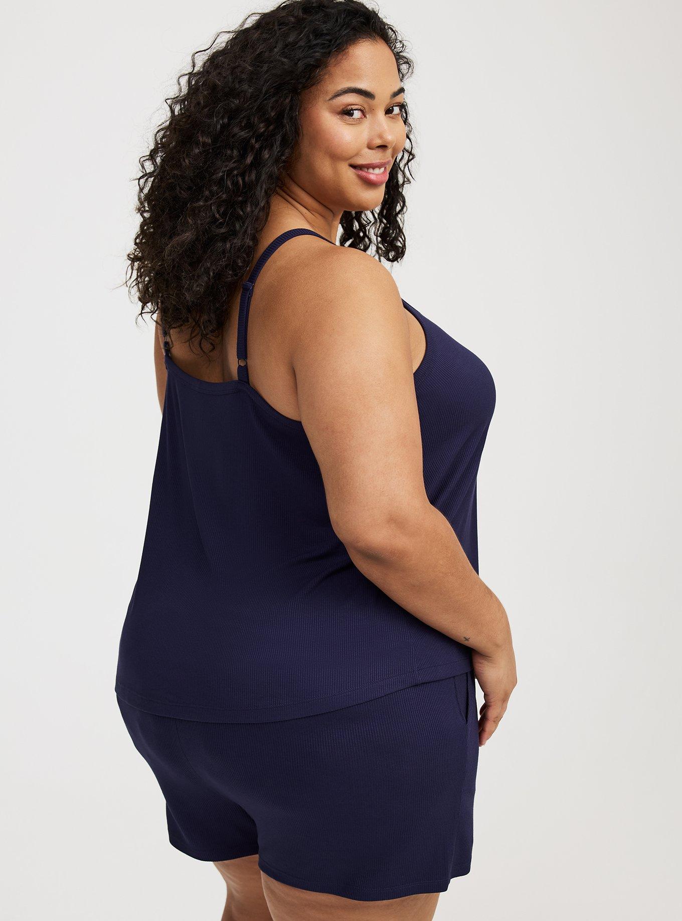Super Soft Rib Button-Up Sleep Tank