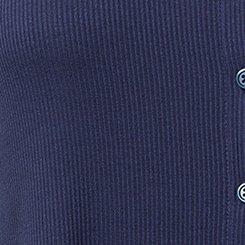 Super Soft Rib Button-Up Sleep Tank, PEACOAT, swatch