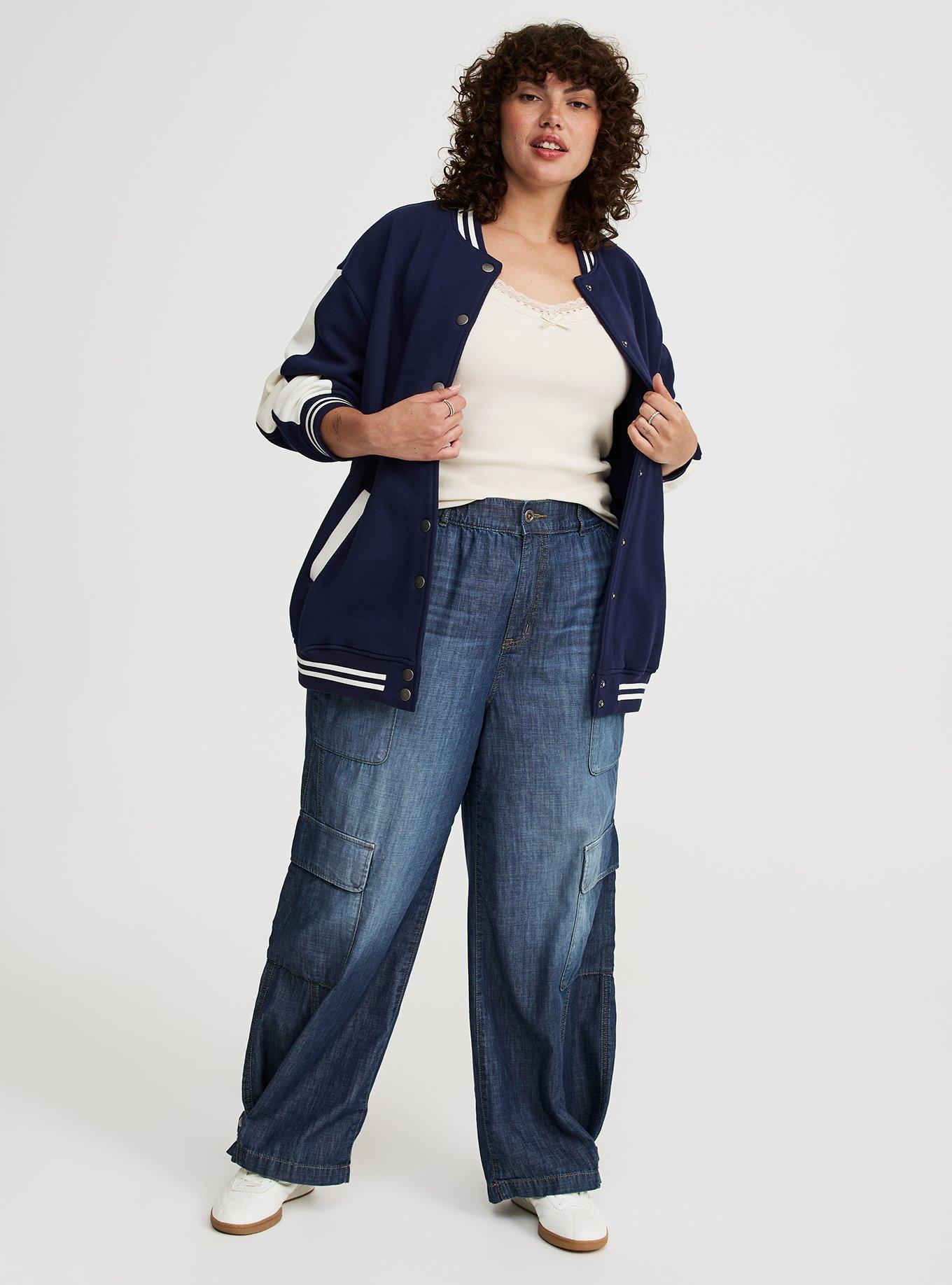 Fleece Relaxed Bomber Jacket