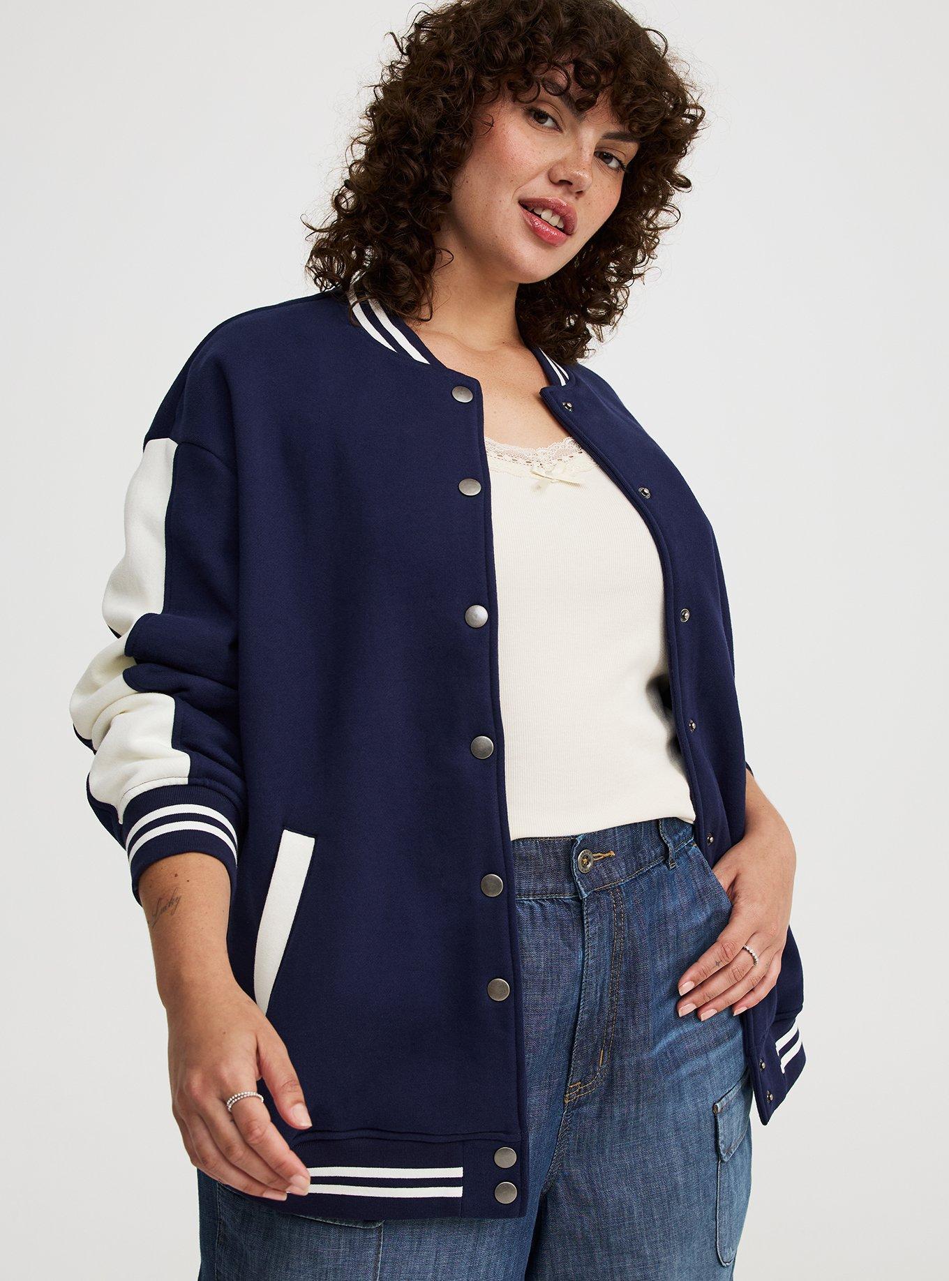 Fleece Relaxed Bomber Jacket