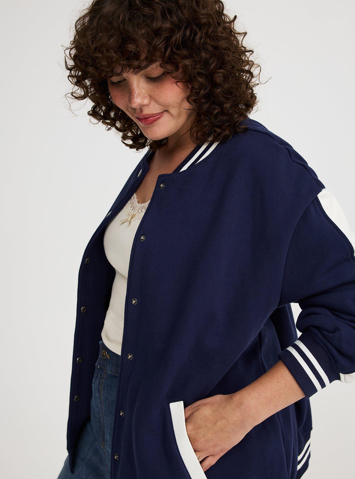 Fleece Relaxed Bomber Jacket