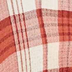 Plus Size Oversized Shirt Kimono, RUSTED PLAID BIRCH, swatch