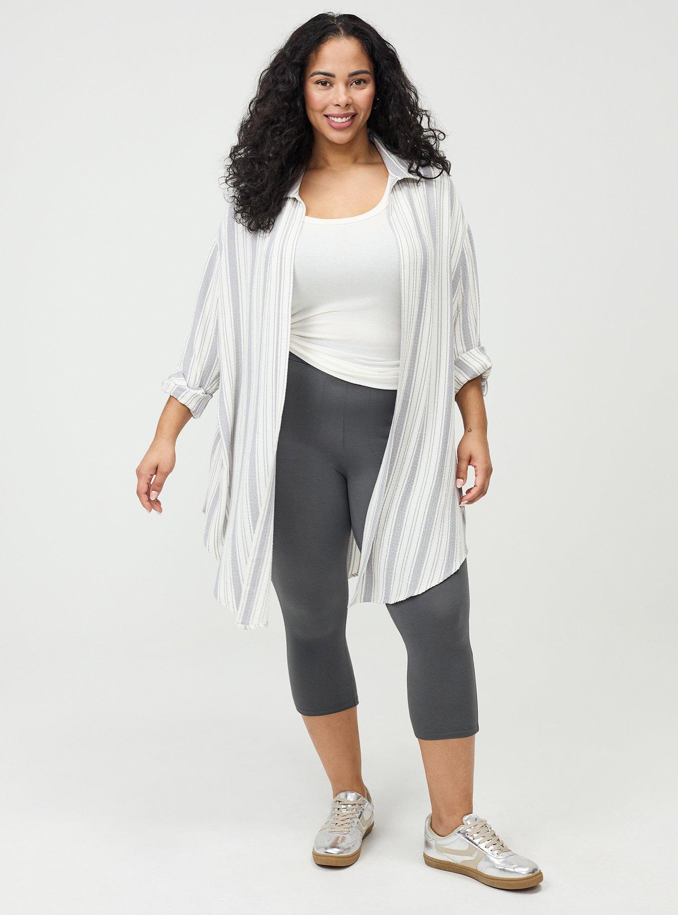 Oversized Shirt Kimono, IZZY STRIPE GRAY, alternate