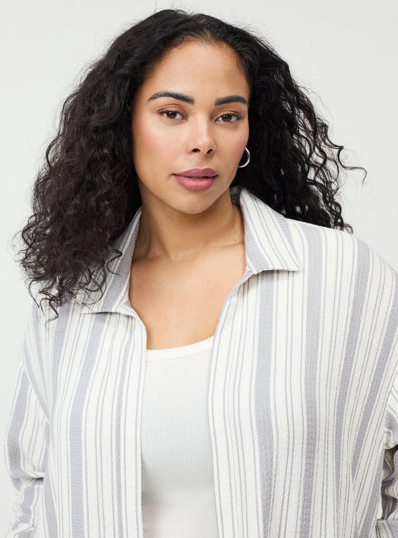 Plus Size - Oversized Shirt Kimono - Torrid