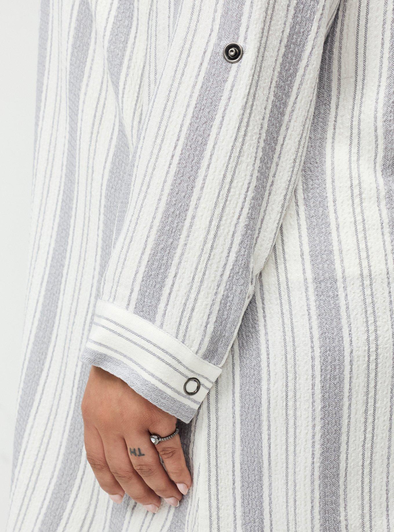 Oversized Shirt Kimono, IZZY STRIPE GRAY, alternate