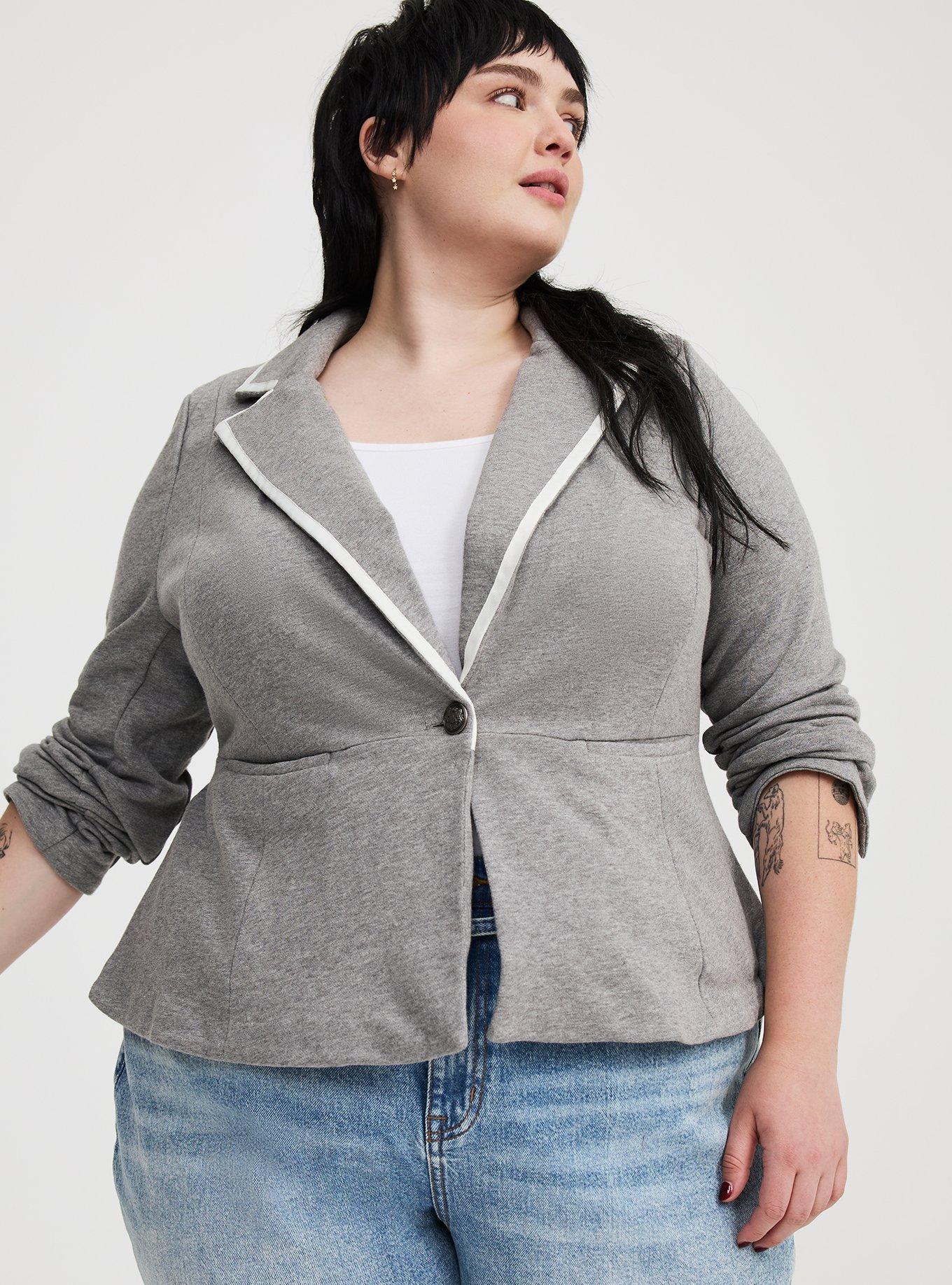 French Terry Peplum Blazer