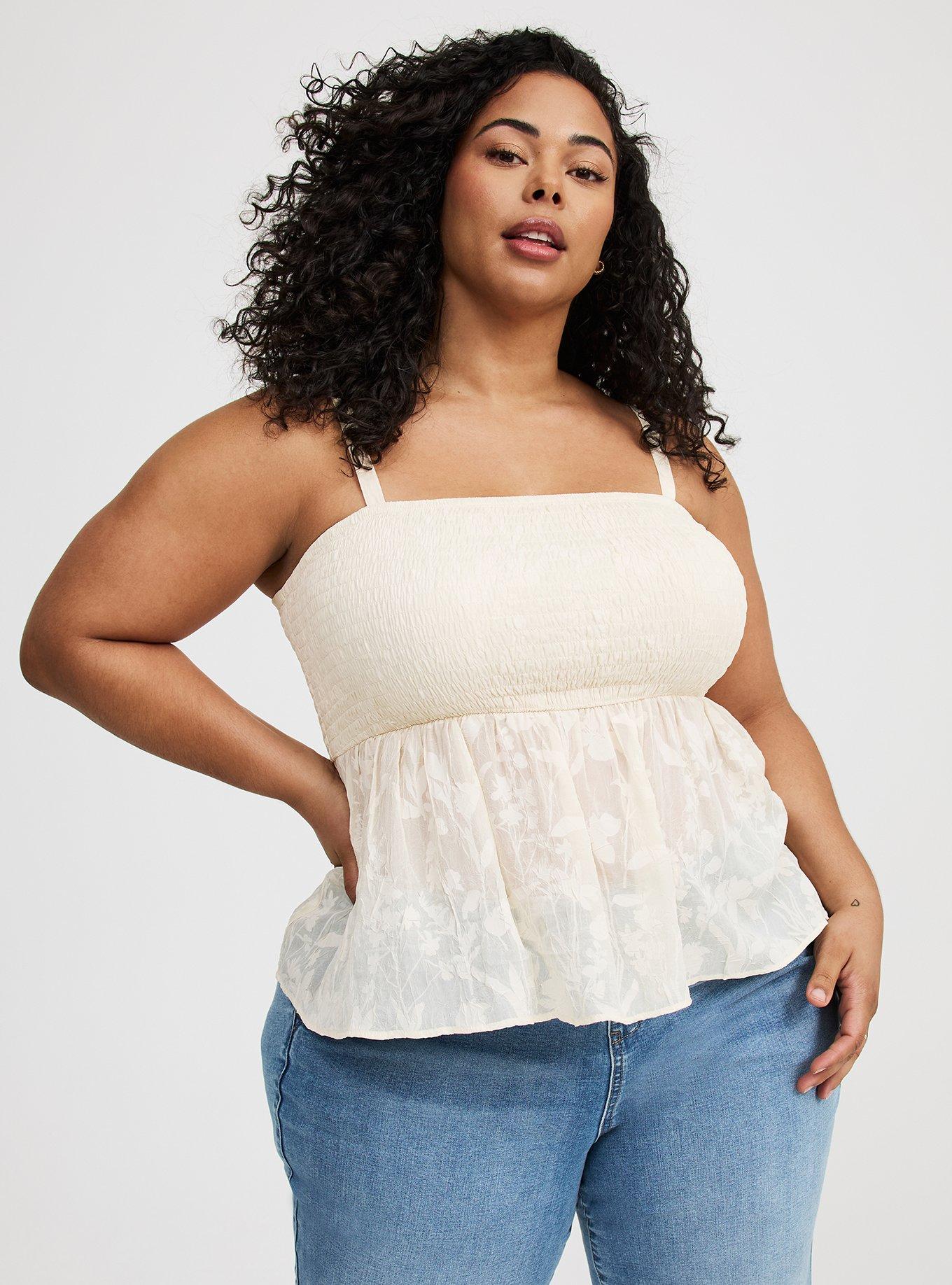 Peplum Smocked Cami