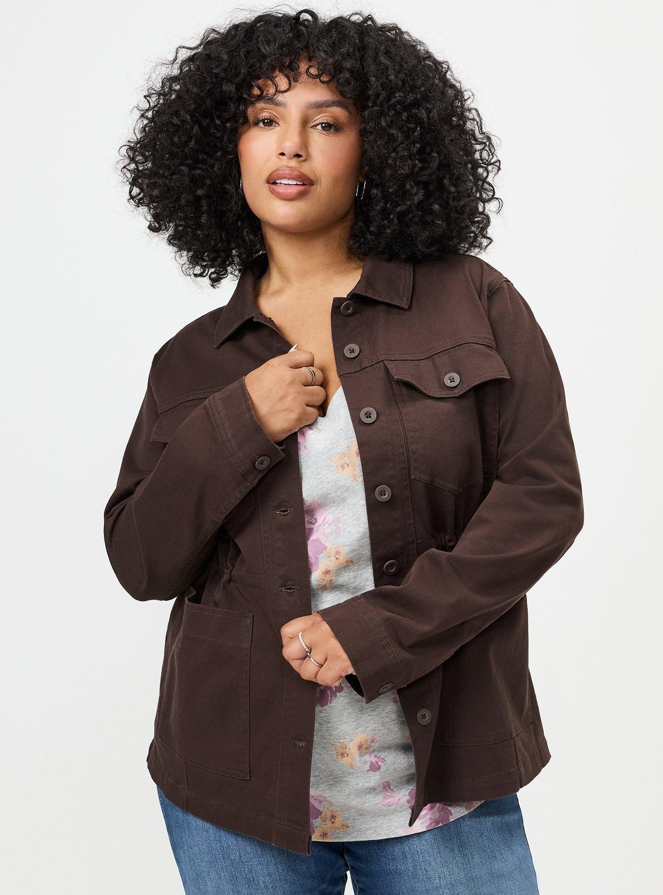Twill Anorak Jacket, JAVA, hi-res