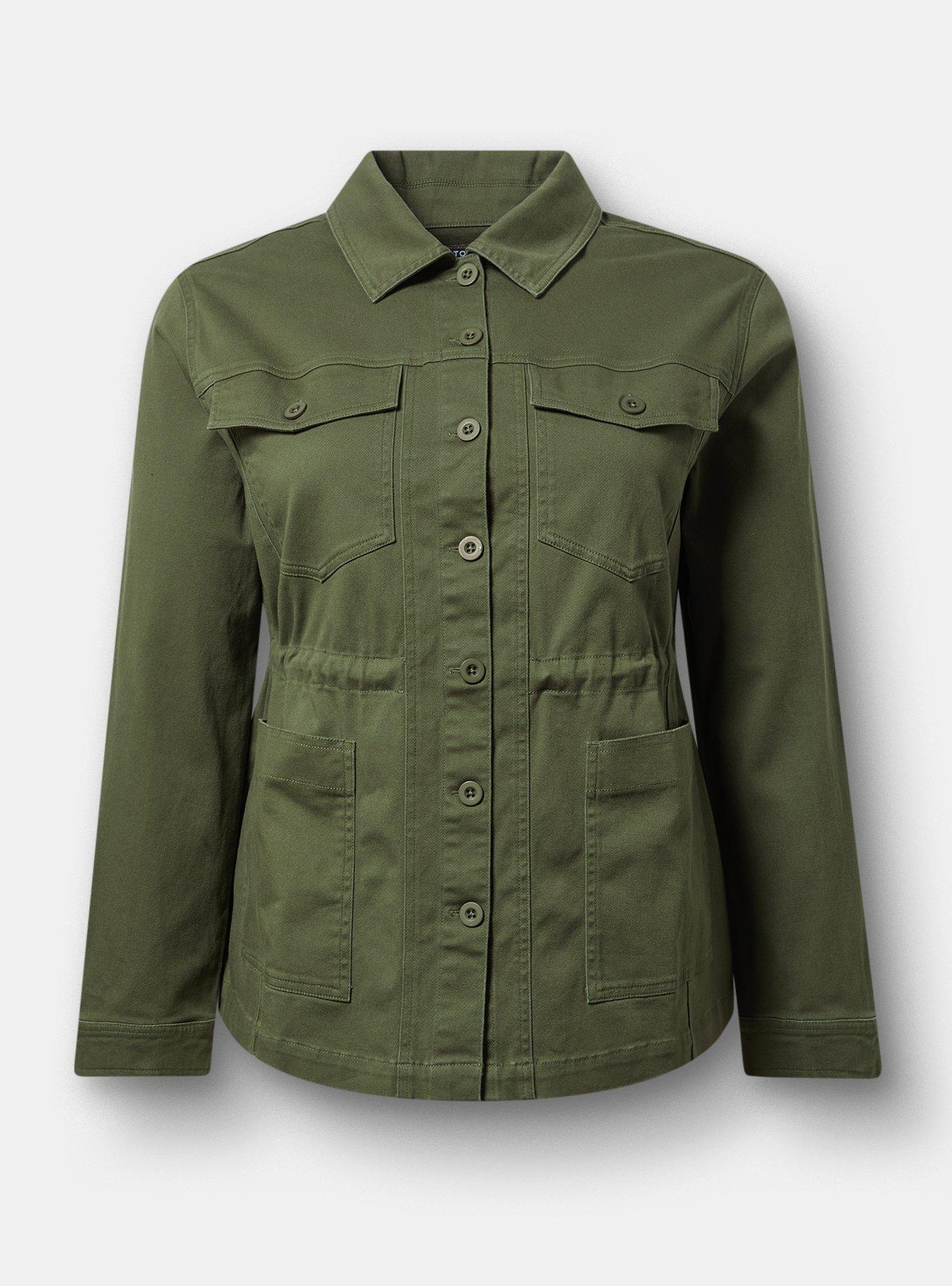 Plus Size - Twill Anorak Trucker Jacket - Torrid