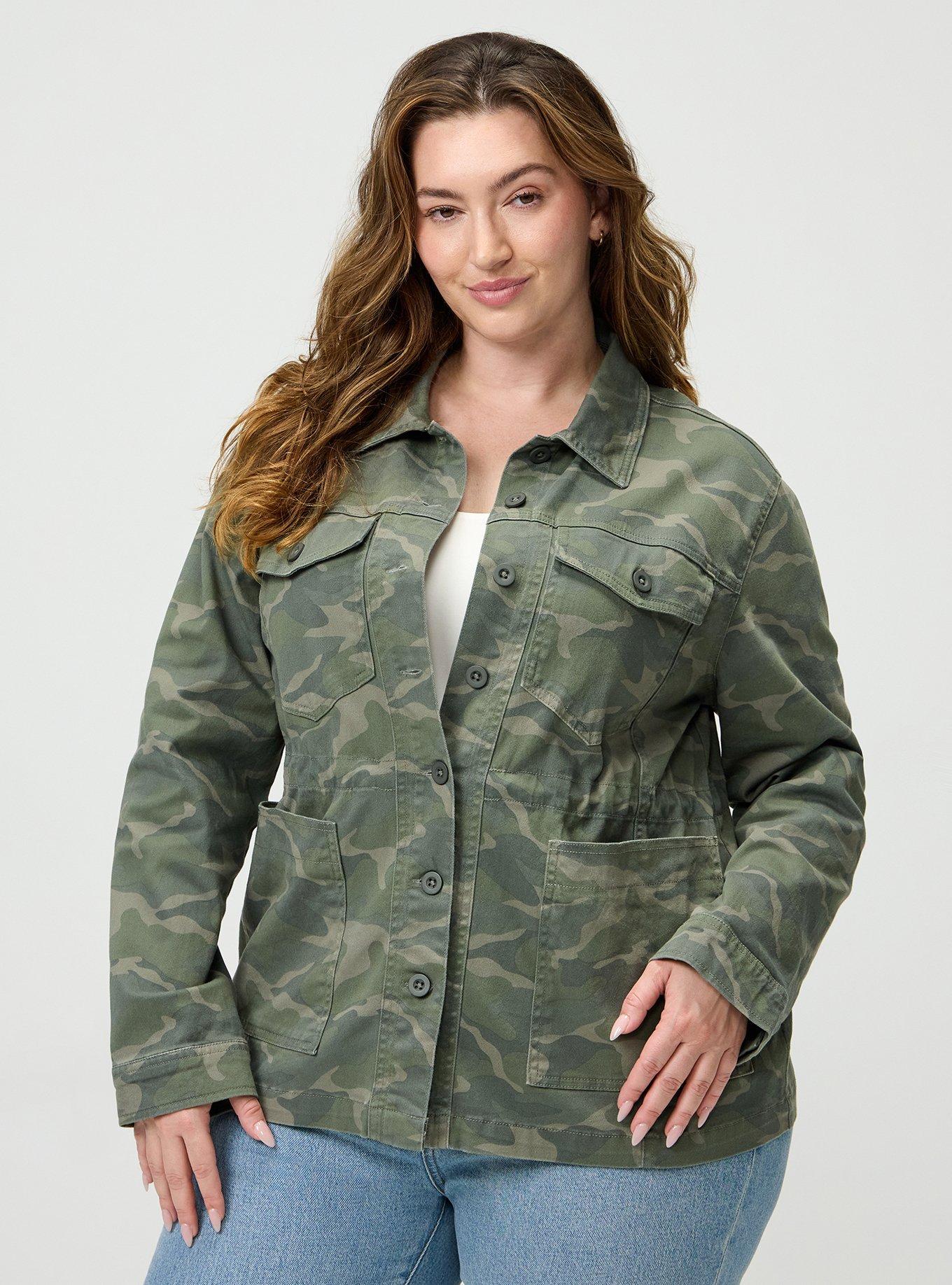 Twill Anorak Jacket, CAMO CADET, hi-res