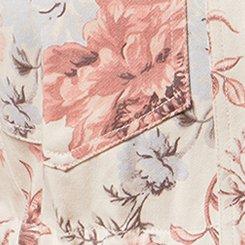 Twill Anorak Jacket, HIDING FLORAL IVORY, swatch