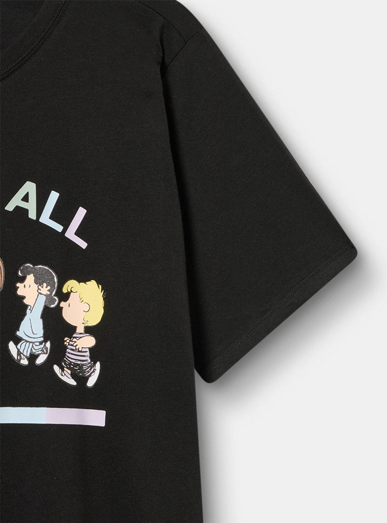 Peanuts Classic Cotton Crew Tee, LOVE FOR ALL PEANUTS DEEP BLACK, alternate