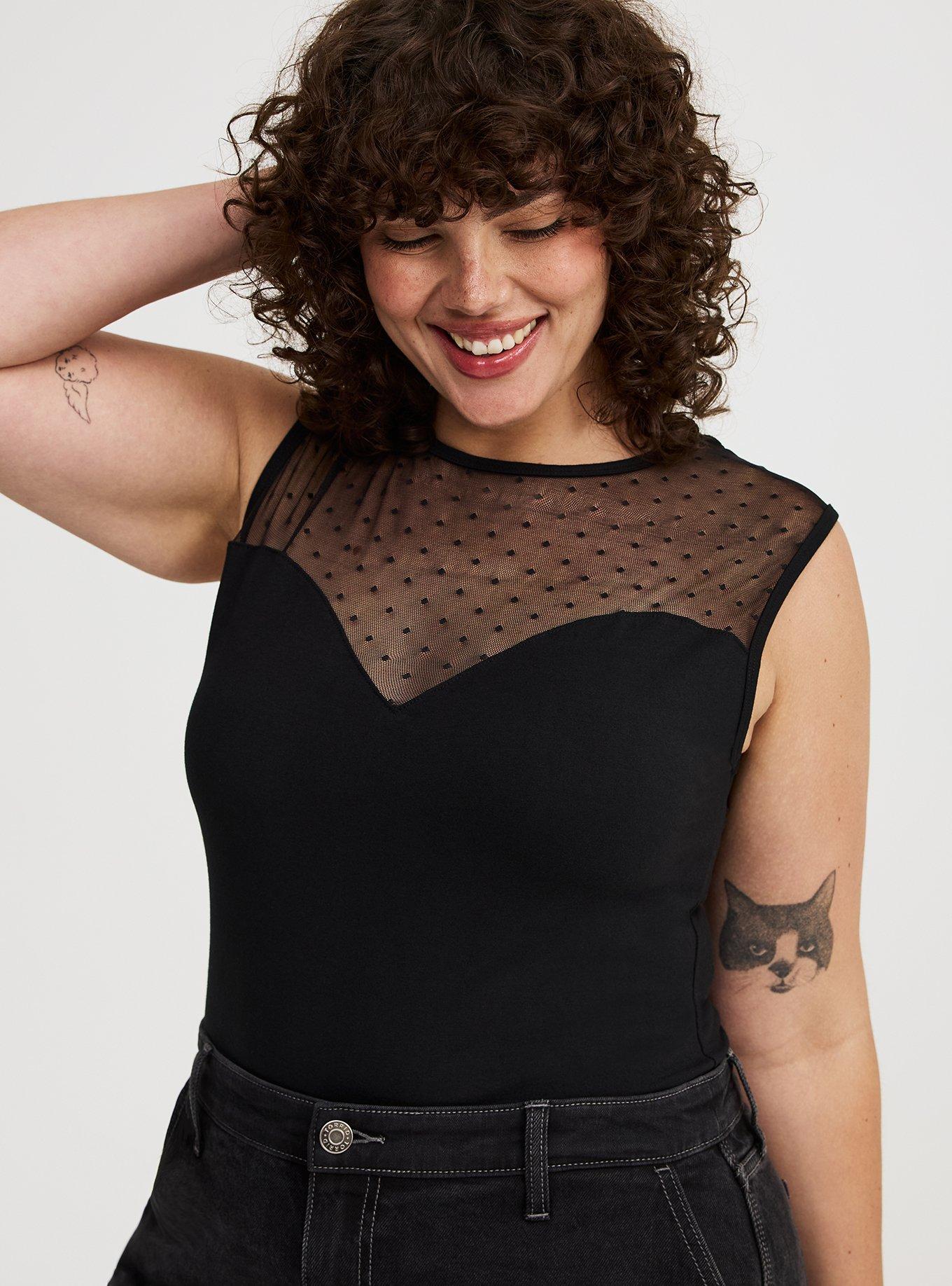 Foxy Mesh Sweetheart Tank