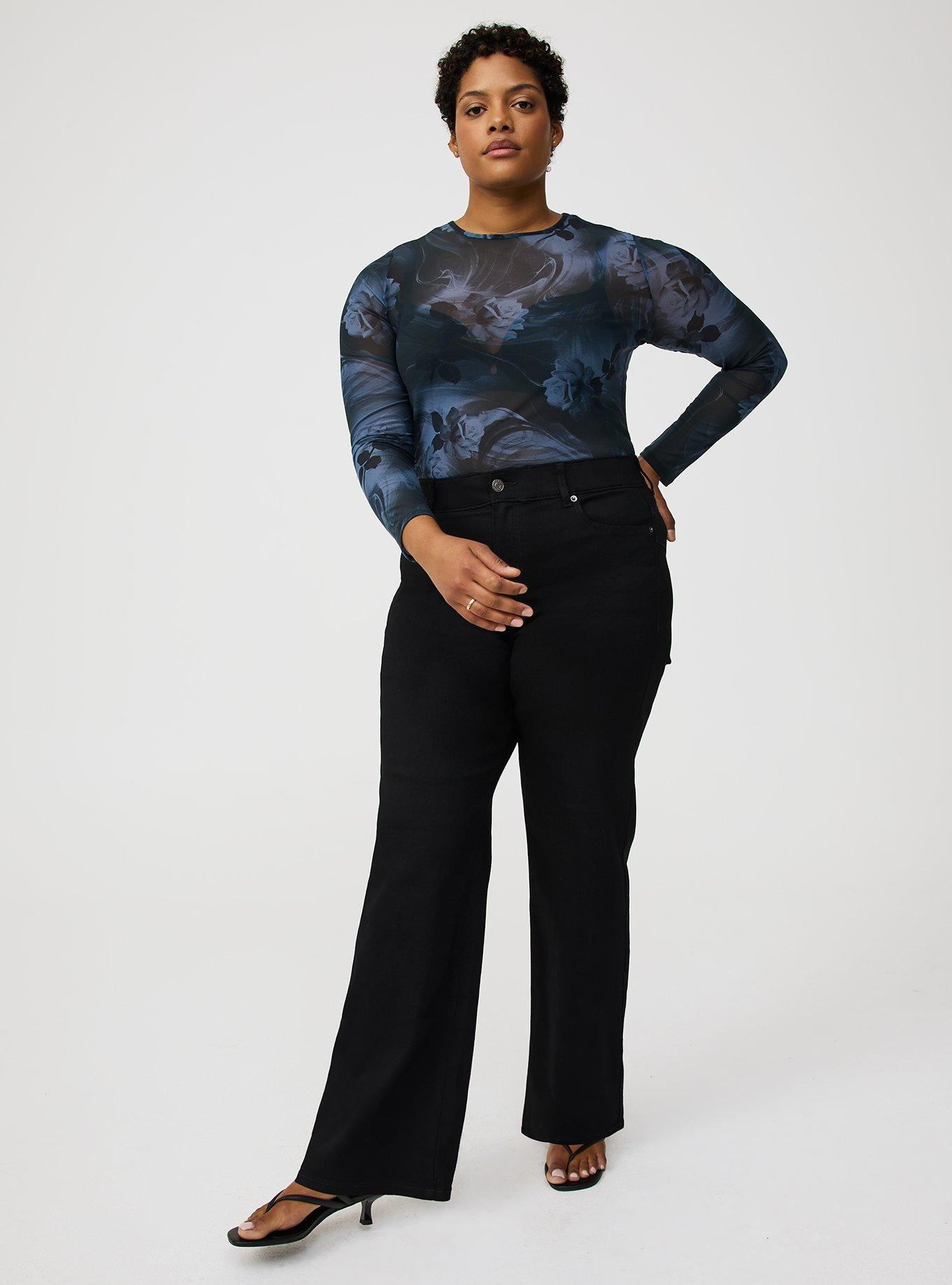 Mesh Crew Long-Sleeve Top