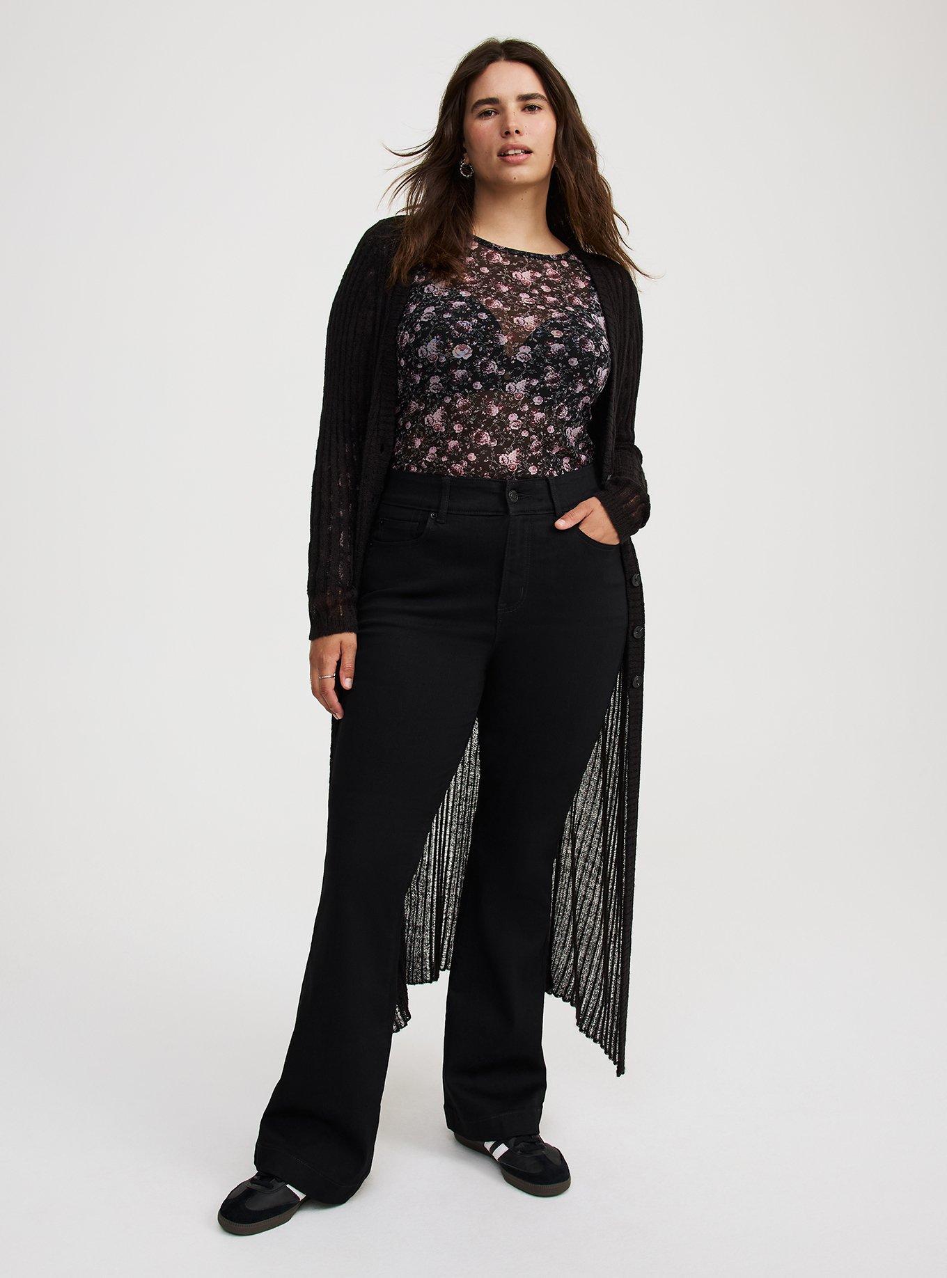 Mesh Crew Long-Sleeve Top