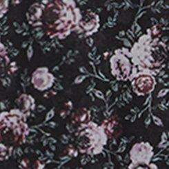 Mesh Crew Neck Long Sleeve Top, ROSE BED FLORAL DEEP BLACK, swatch