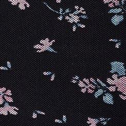 Mesh Crew Neck Long Sleeve Top, ALEXA DITSY FLORAL BLACK, swatch