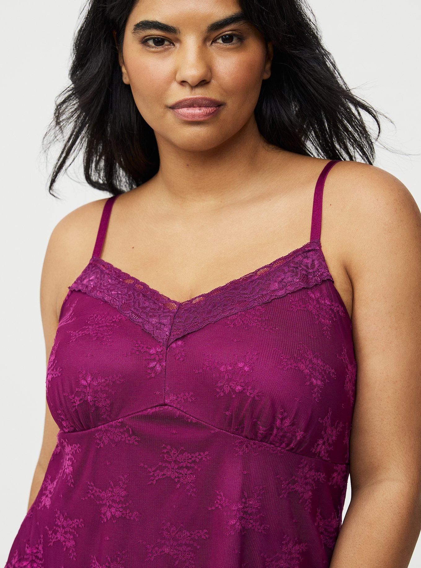 Lace Sweetheart Cami, PLUM CASPIA, alternate