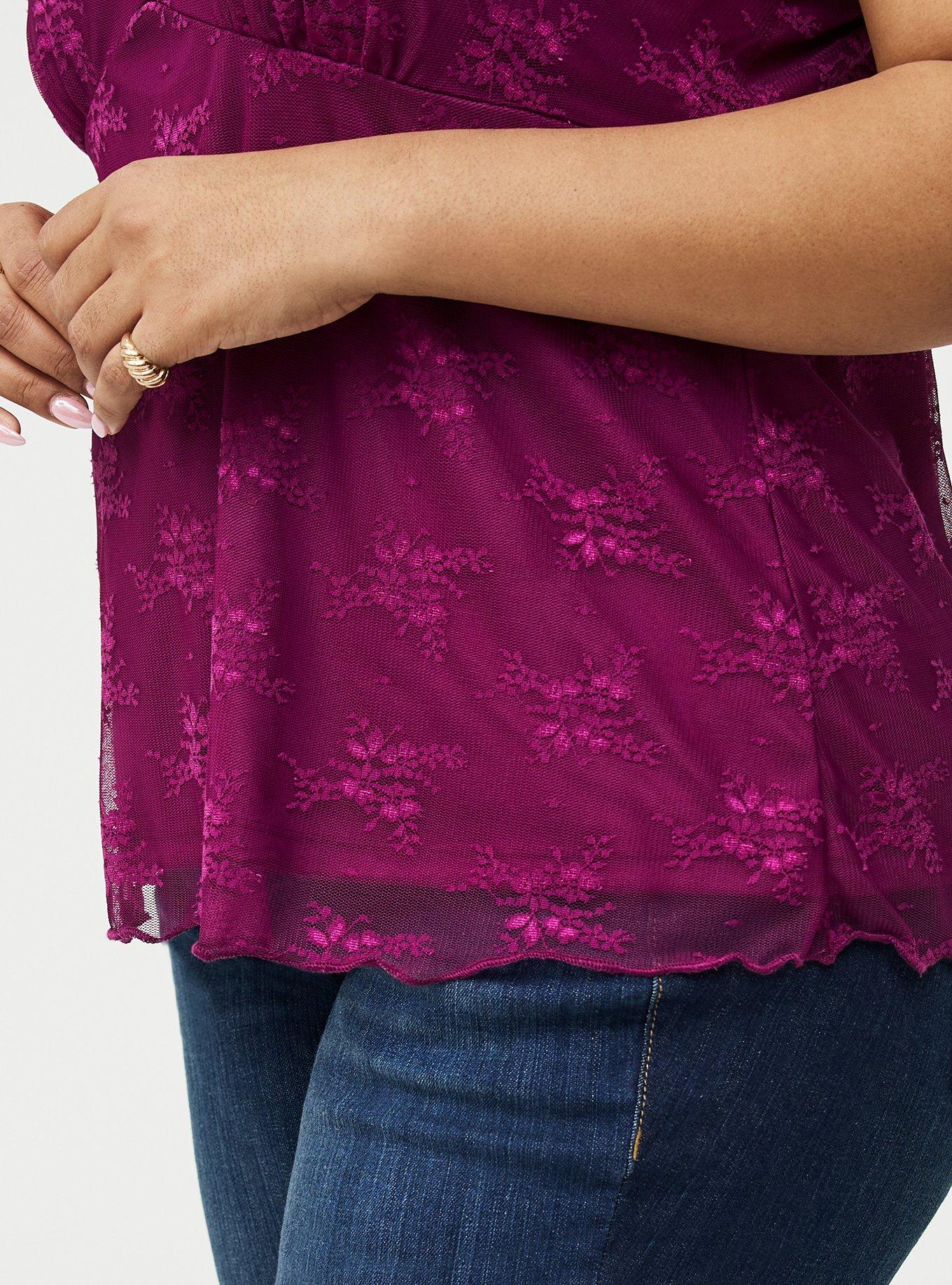 Lace Sweetheart Cami, PLUM CASPIA, alternate