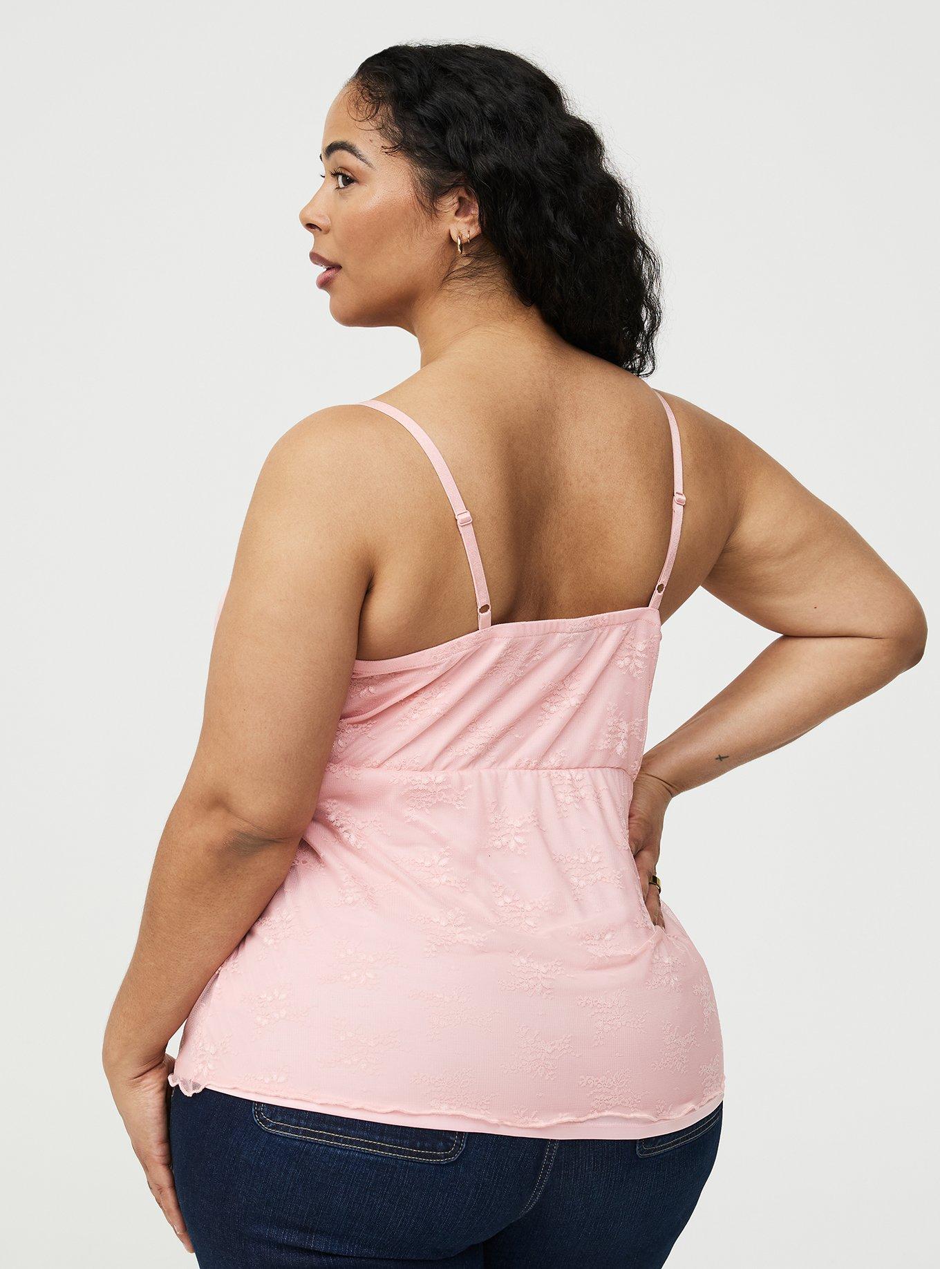 Lace Sweetheart Cami, SILVER PINK, alternate