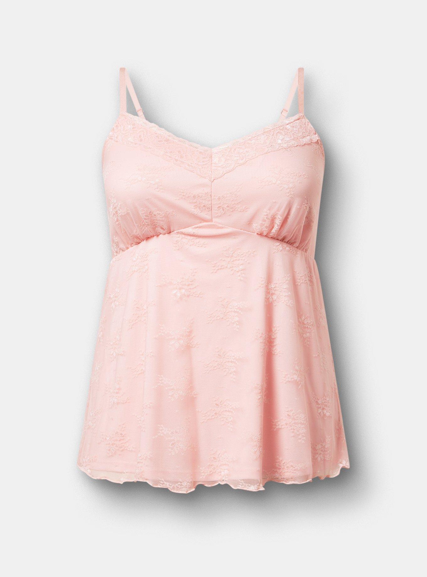 Lace Sweetheart Cami, SILVER PINK, hi-res