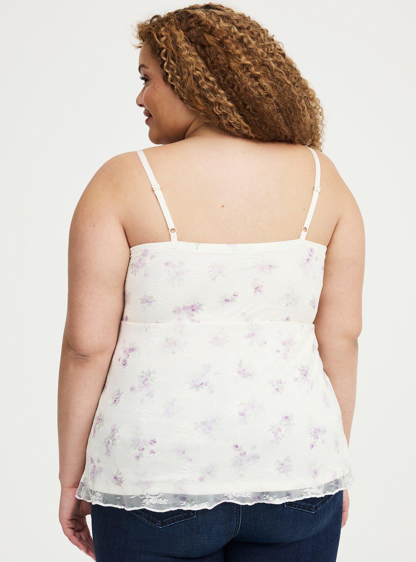 Lace Sweetheart Cami, CHLOE ROSES PURPLE, alternate