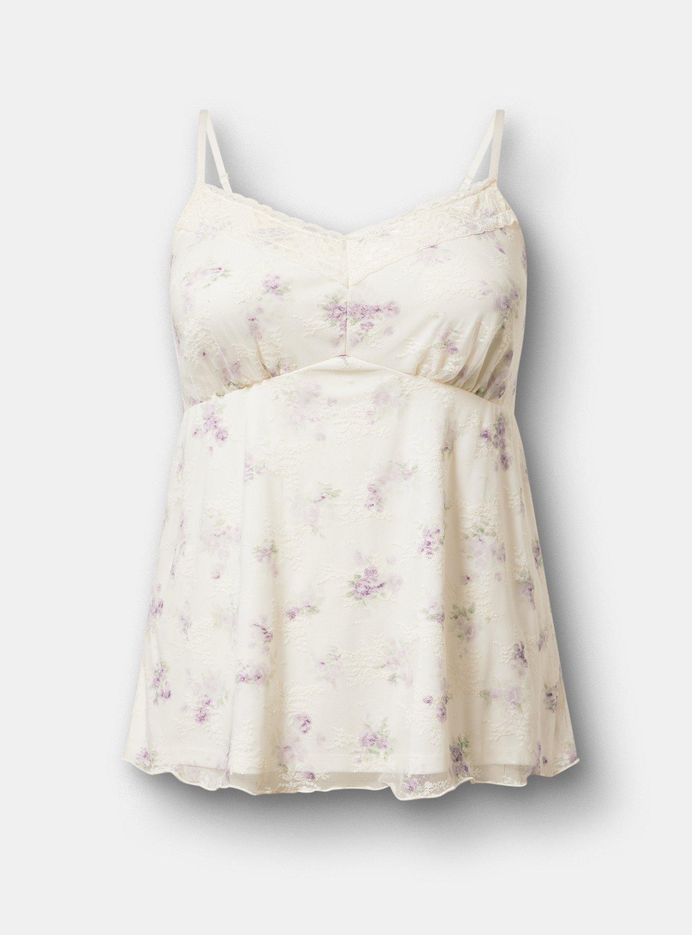 Lace Sweetheart Cami, CHLOE ROSES PURPLE, hi-res