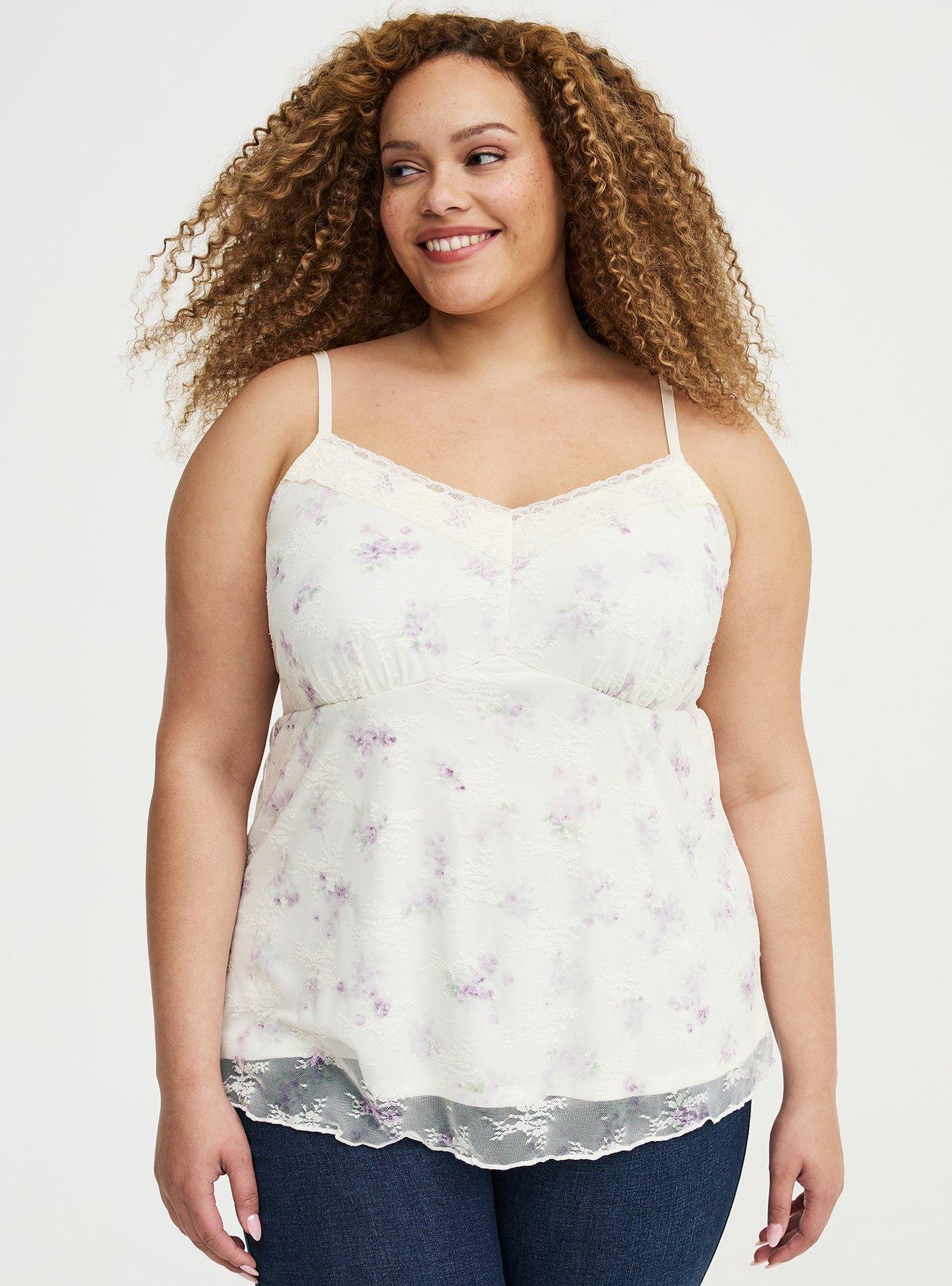 Lace Sweetheart Cami, CHLOE ROSES PURPLE, hi-res