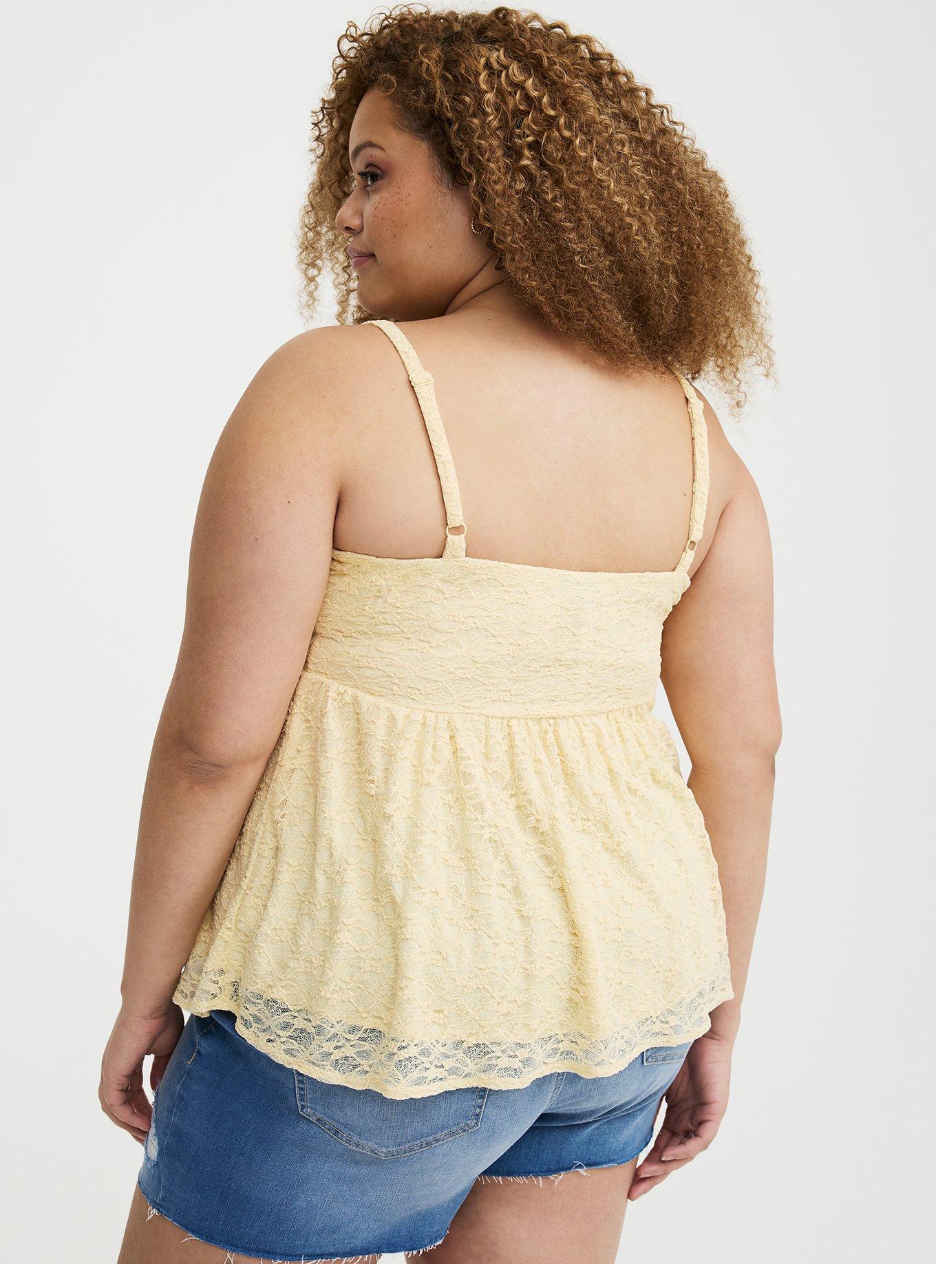 Stretch Lace Sweetheart Babydoll Cami, SUMMER MELON, alternate