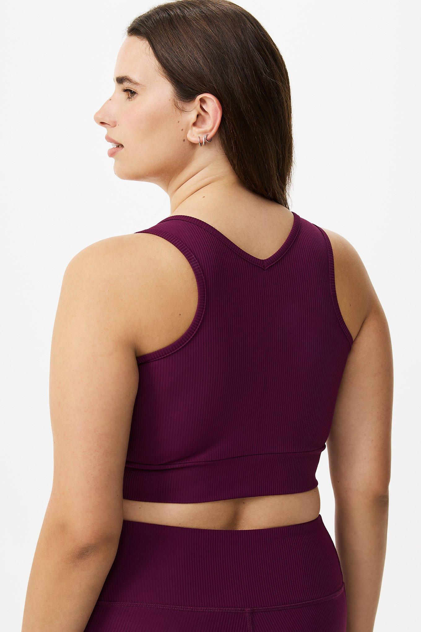 Performance Rib Ruched Active Sports Bra