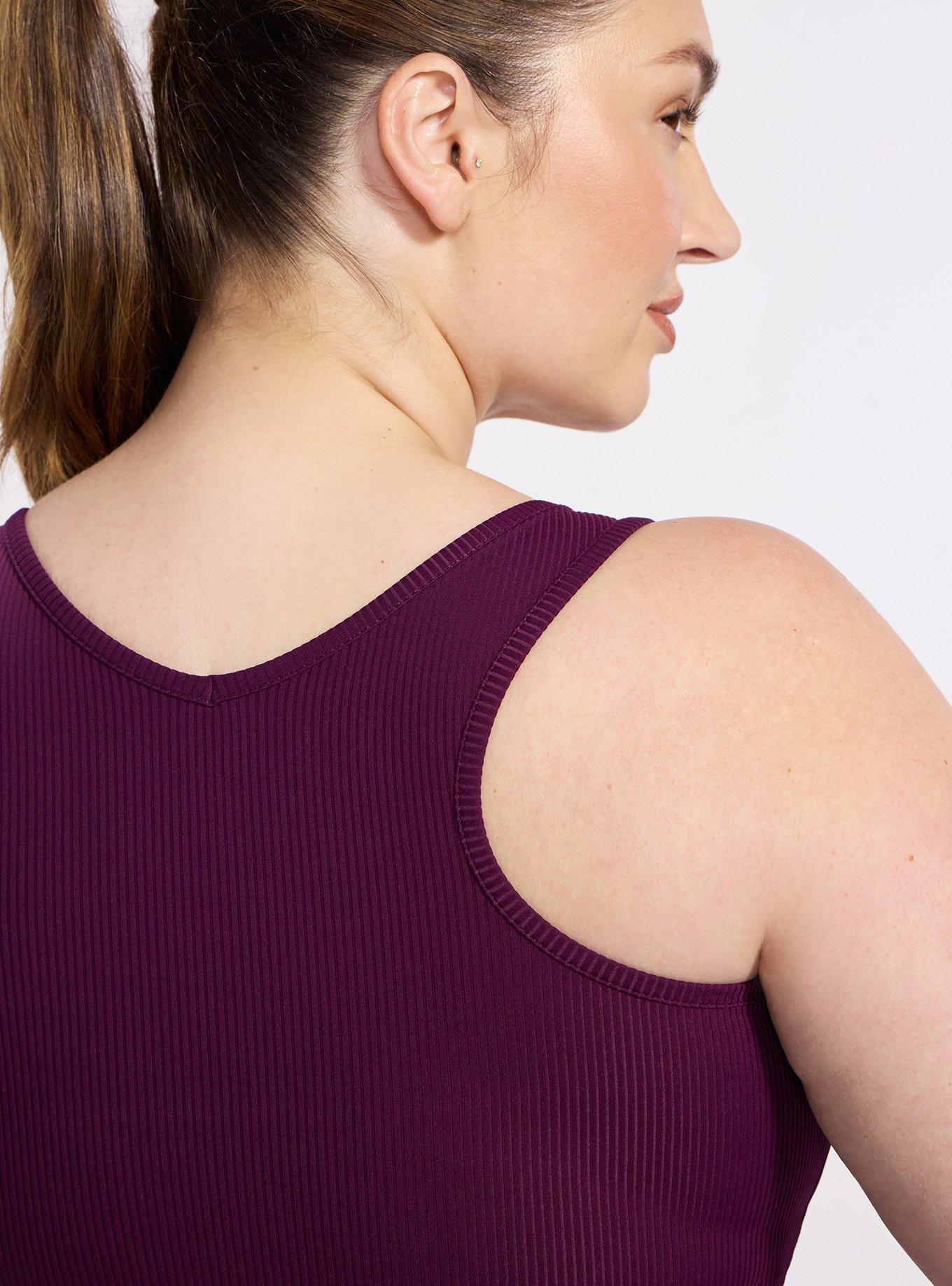 TRU Performance Rib Ruched Active Sports Bra, WINTER BLOOM, alternate