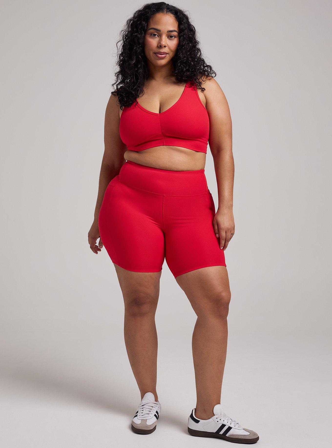 TRU Performance Rib Ruched Active Sports Bra, LOLLIPOP, alternate