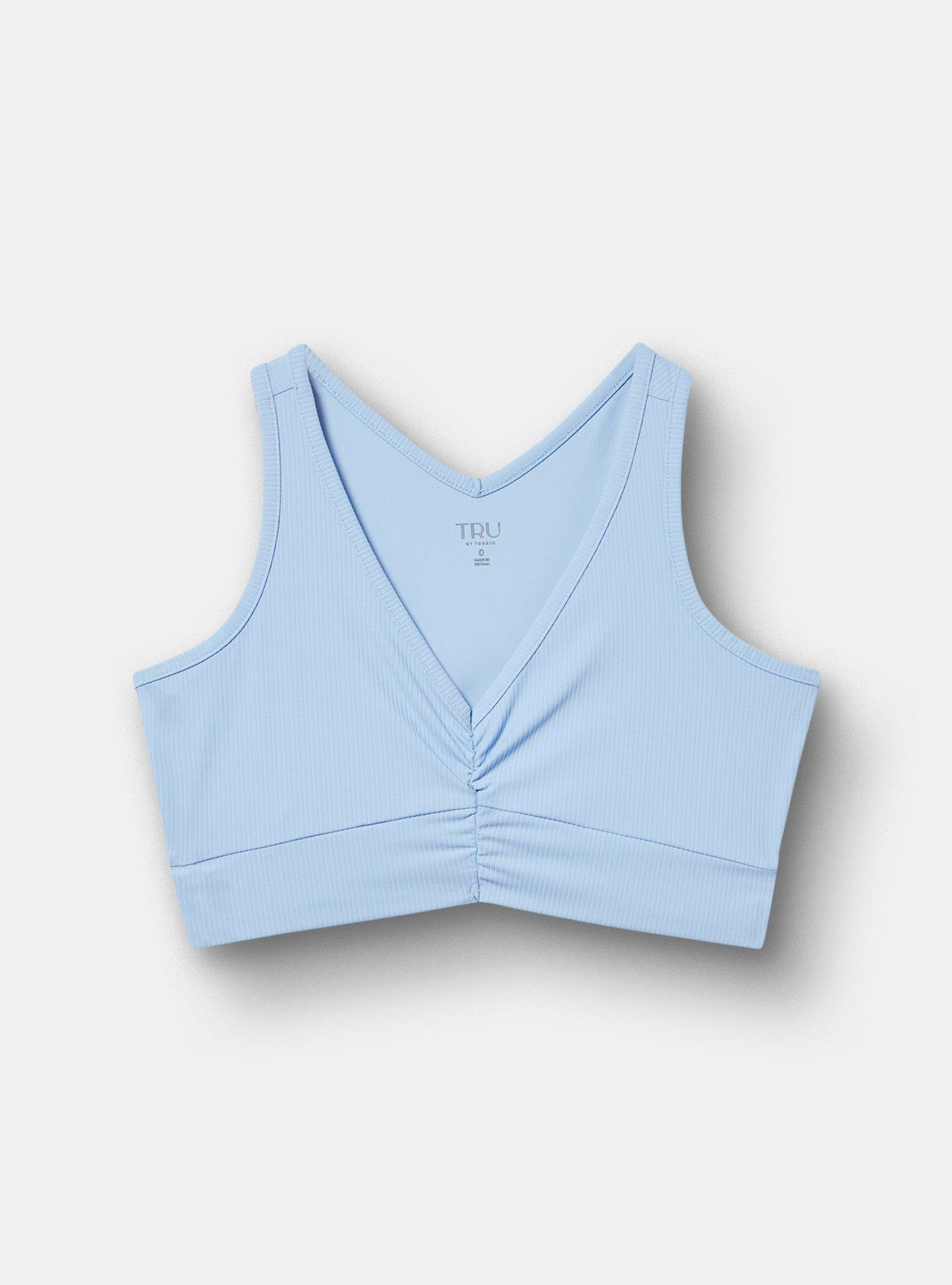 TRU Performance Rib Ruched Active Sports Bra, POLARIS STAR, hi-res