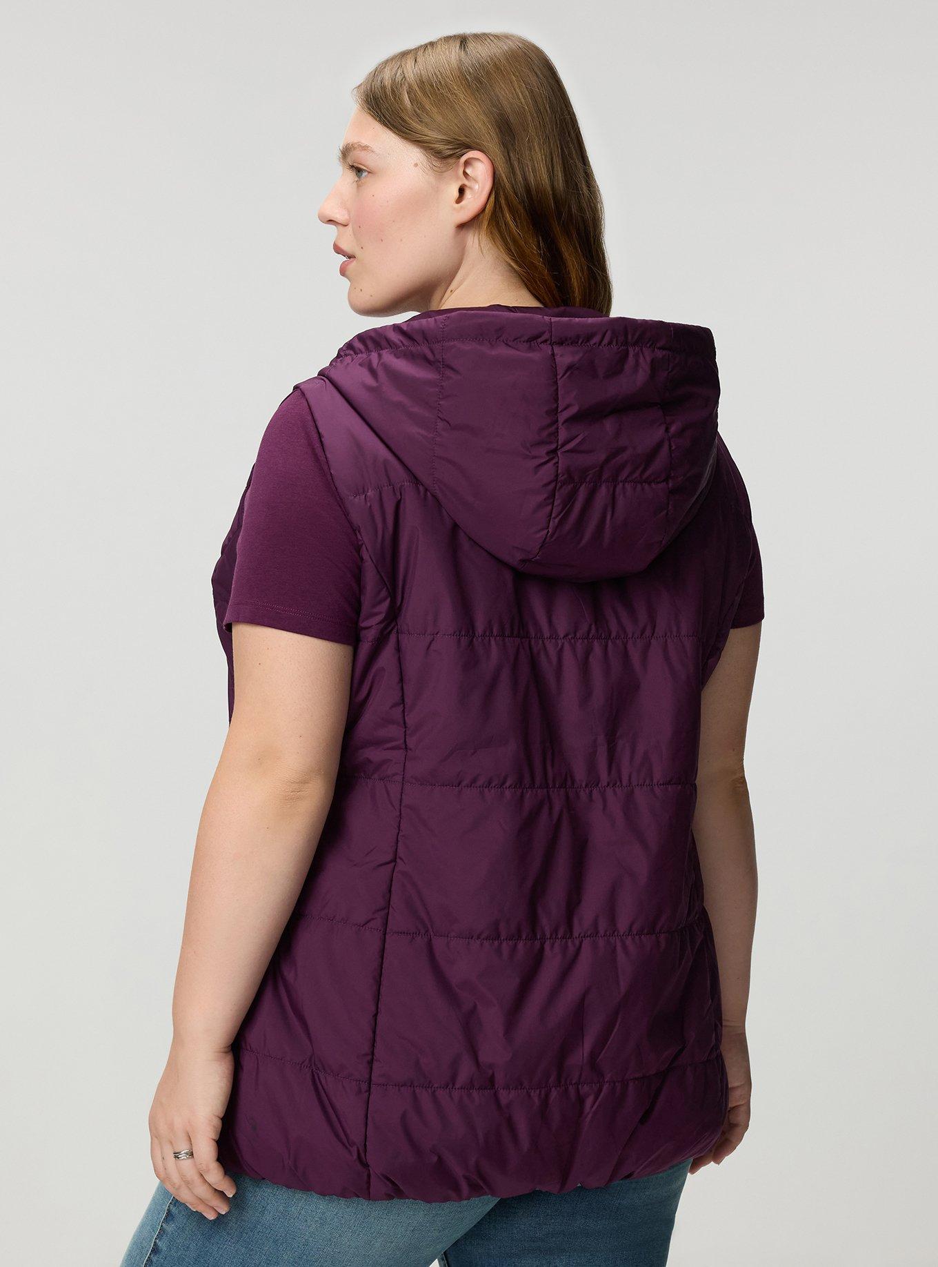 Hooded Puffer Vest, WINTER BLOOM, alternate
