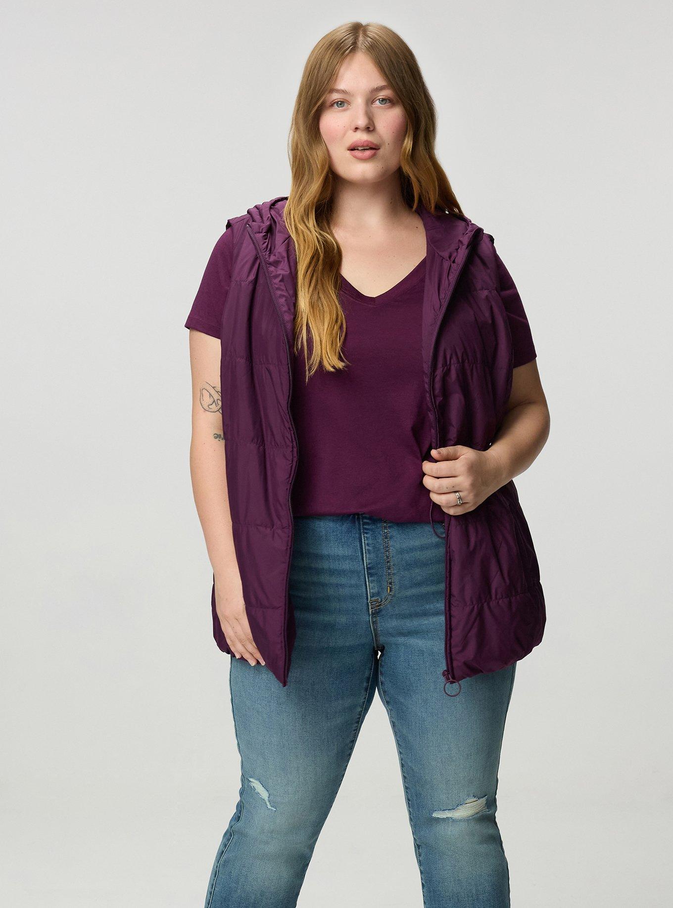 Hooded Puffer Vest, WINTER BLOOM, alternate
