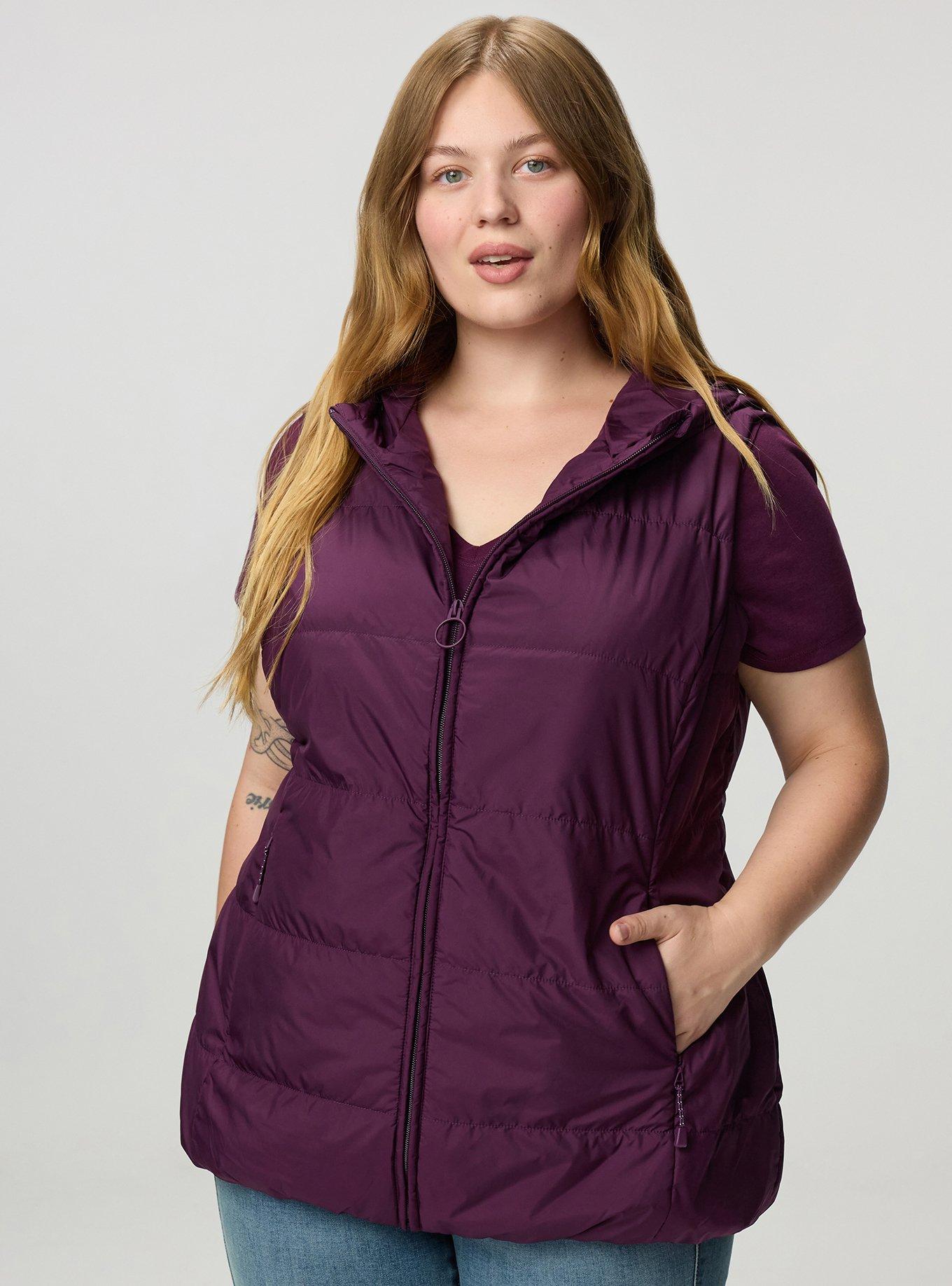 Hooded Puffer Vest, WINTER BLOOM, hi-res