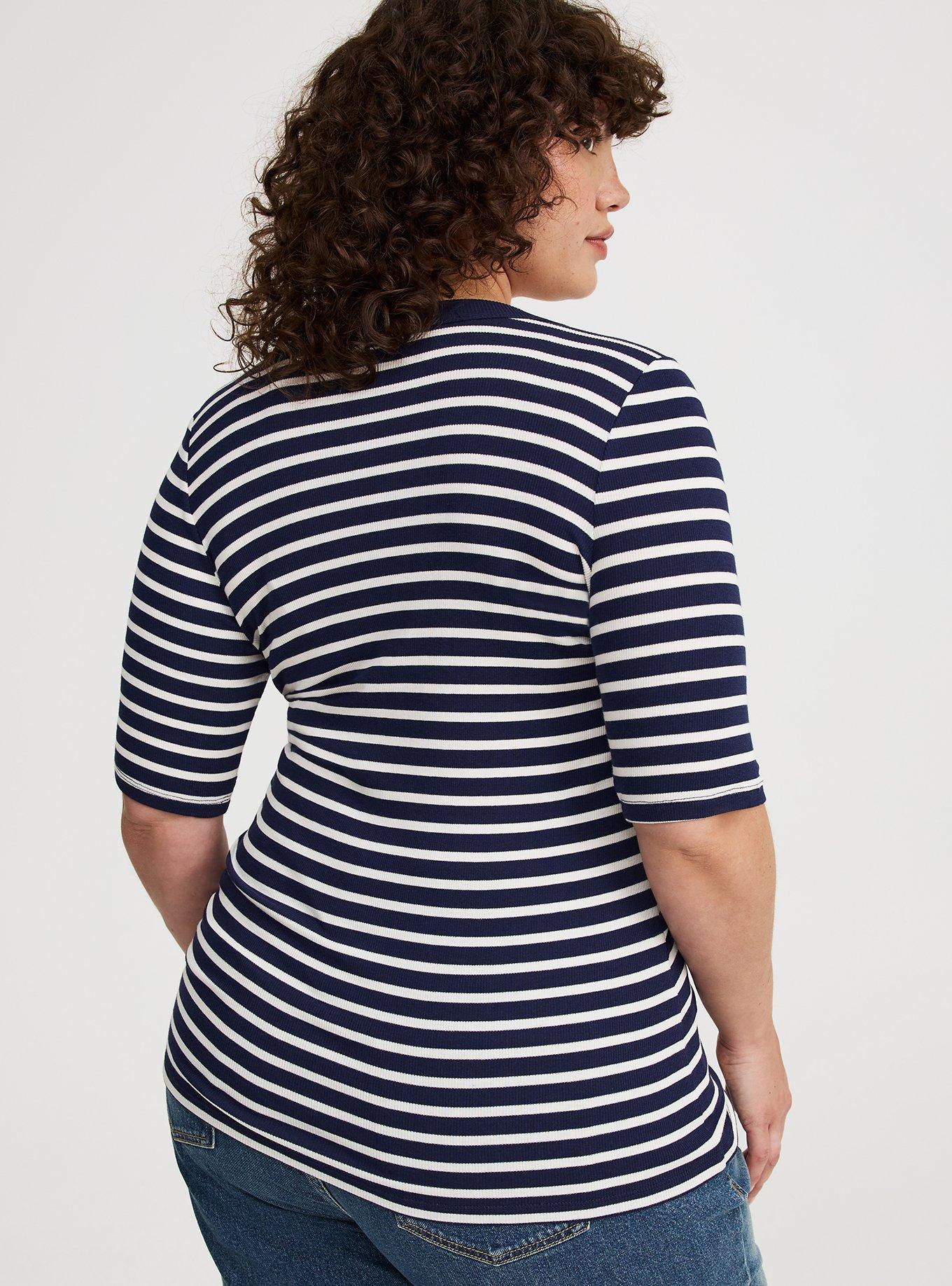 Cotton Rib Henley Top