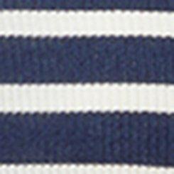 Plus Size Cotton Rib Henley Elbow Top, PEACOAT/WHISPER WHITE, swatch