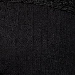 Plus Size Shirred Tunic Tank, DEEP BLACK, swatch
