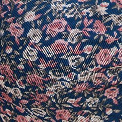 Plus Size Mesh V-Neck Babydoll Cami, CLASSIC LIBERTY FLORAL SAILOR BLUE, swatch