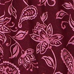 Plus Size Mesh V-Neck Babydoll Cami, YAYA PAISLEY BURGUNDY, swatch
